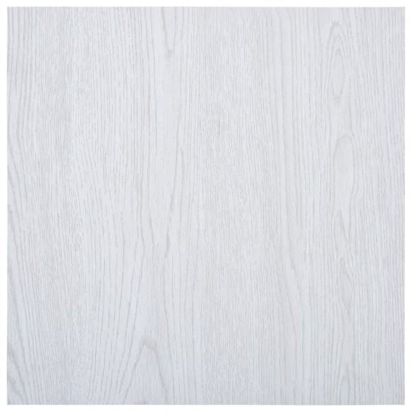 Planches de plancher autoadhésives 5,11 m² PVC Blanc