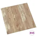 Planches de plancher autoadhésives 55 pcs PVC 5,11 m² Marron