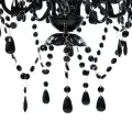 Lustre avec 5 ampoules Crystal noir