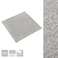 Dalles de tapis de sol 20 pcs 5 m² 50x50 cm Gris clair