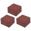 Carreaux de protection antichoc 18pc Caoutchouc 50x50x3cm Rouge
