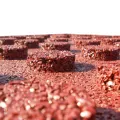 Carreaux de protection antichoc 18pc Caoutchouc 50x50x3cm Rouge