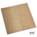Planches de plancher autoadhésives 55 pcs PVC 5,11 m² Marron