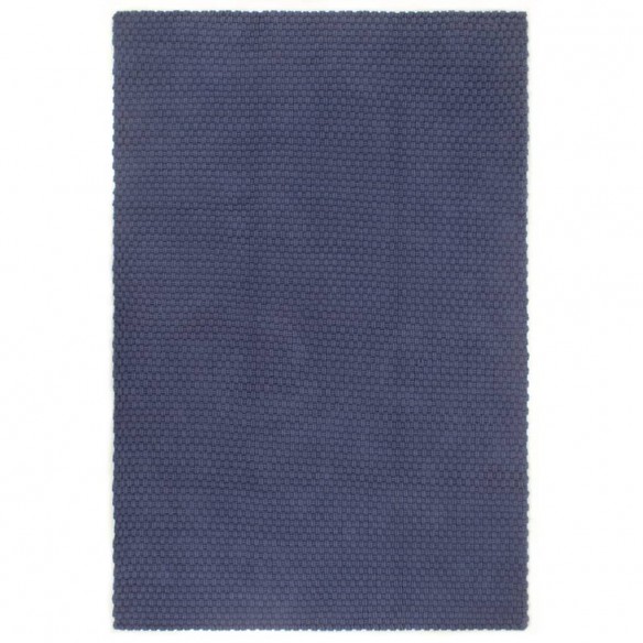 Tapis rectangulaire Bleu marine 120x180 cm Coton