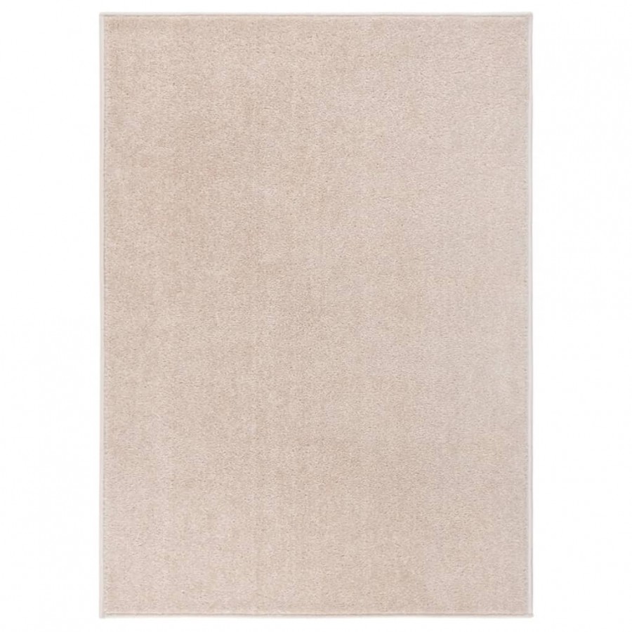 Tapis à poils courts 120x170 cm Beige foncé