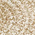 Tapis fait à la main Jute Blanc et marron 180 cm