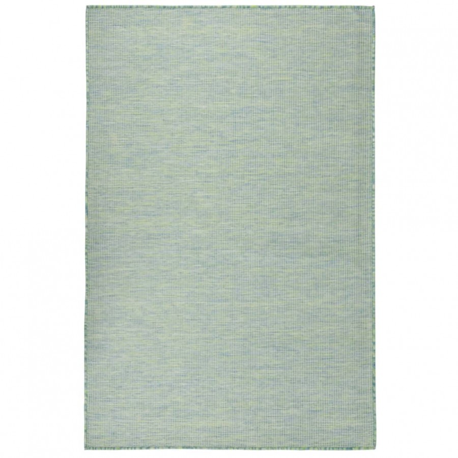 Tapis à tissage plat d'extérieur 100x200 cm Turquoise