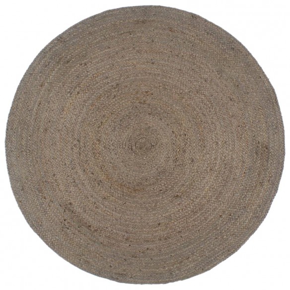 Tapis fait à la main Jute Rond 180 cm Gris