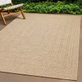 Tapis 160x230 cm aspect jute intérieur et extérieur