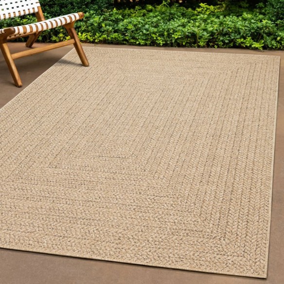 Tapis 120x170 cm aspect jute intérieur et extérieur