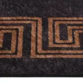 Tapis lavable antidérapant 80x150 cm Noir et doré
