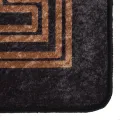Tapis lavable antidérapant 80x150 cm Noir et doré