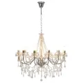 Lustre avec perles Argenté 12 ampoules E14