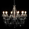 Lustre avec perles Argenté 12 ampoules E14