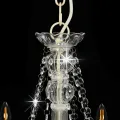 Lustre avec perles Blanc 8 ampoules E14