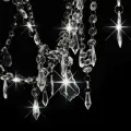 Lustre avec perles Blanc 8 ampoules E14
