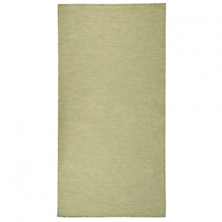 Tapis à tissage plat d'extérieur 100x200 cm Vert