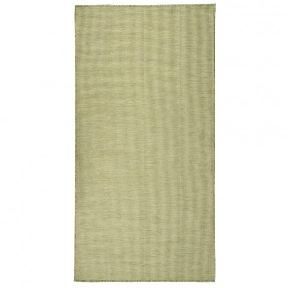 Tapis à tissage plat d'extérieur 100x200 cm Vert