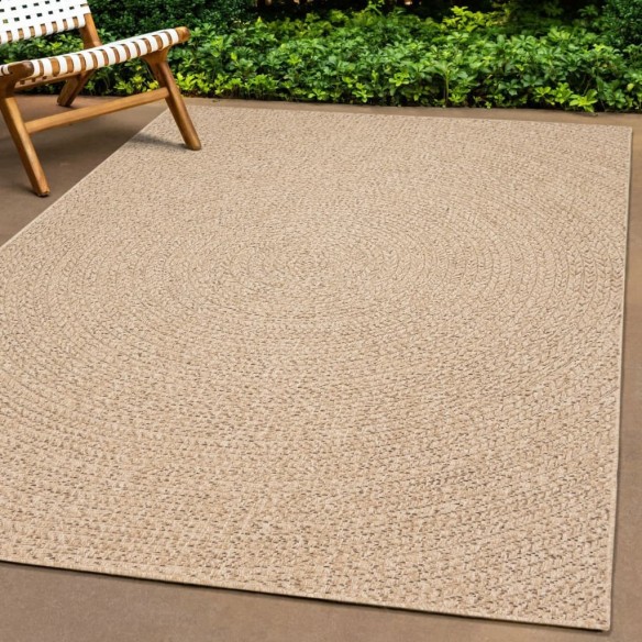 Tapis 80x150 cm aspect jute intérieur et extérieur