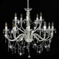 Lustre 2 couches Blanc 15 ampoules E14