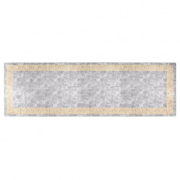 Tapis lavable antidérapant 80x300 cm Gris