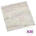 Planches de plancher autoadhésives 20 pcs PVC 1,86 m² Beige