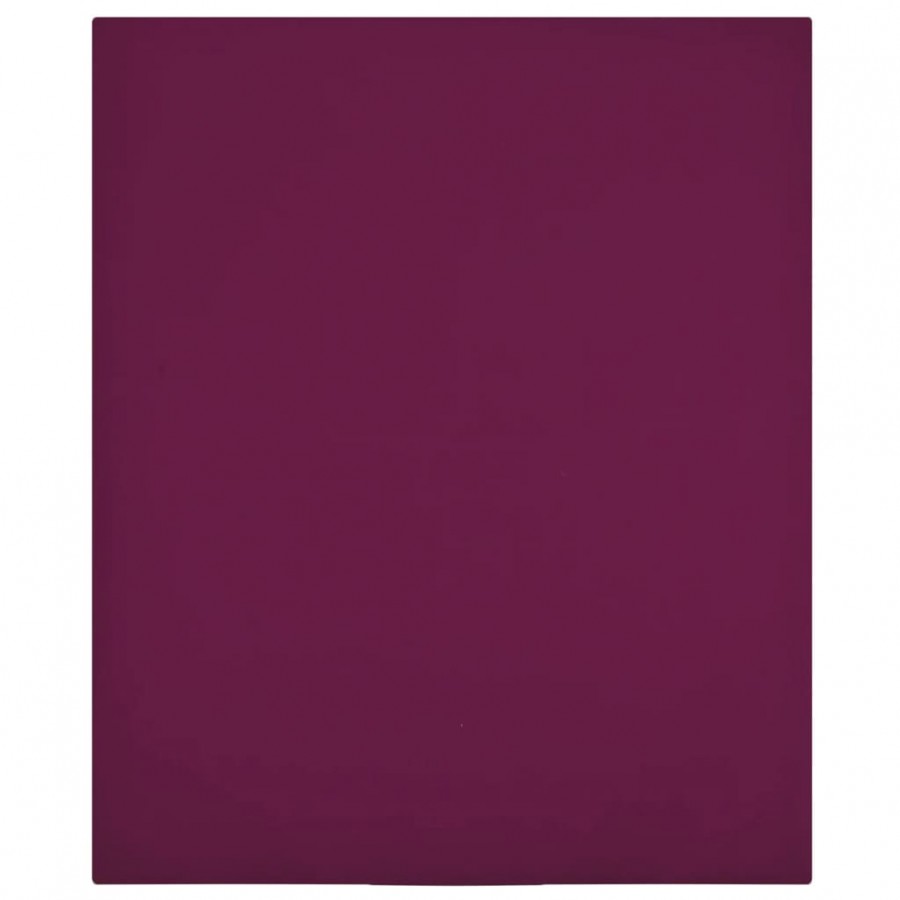 Draps-housses Jersey 2 pcs Bordeaux 100x200 cm Coton