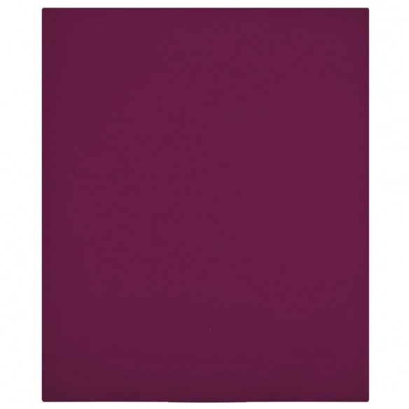 Draps-housses Jersey 2 pcs Bordeaux 100x200 cm Coton