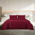 Ensemble de housse de couette Bordeaux 140x200 cm Coton