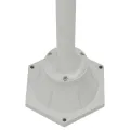 Lampadaire de jardin E27 220 cm Aluminium 2 lanternes Blanc