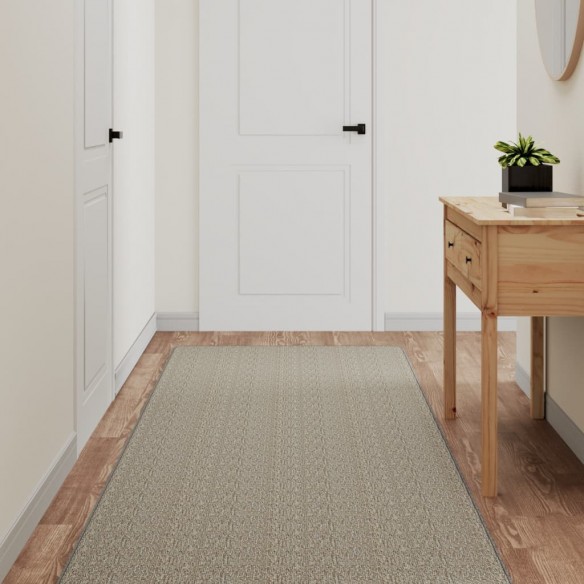 Tapis de couloir aspect sisal argenté 80x300 cm