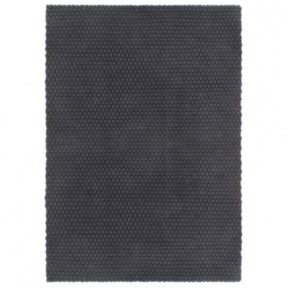 Tapis rectangulaire Anthracite 180x250 cm Coton