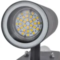 Lampe murale à LED avec capteur Inox Forme cylindrique Noir
