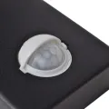 Lampe murale à LED avec capteur Inox Forme cylindrique Noir