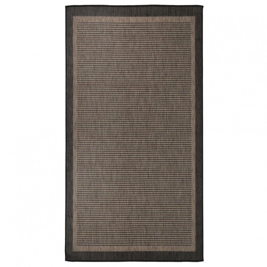 Tapis à tissage plat d'extérieur 80x150 cm Marron foncé