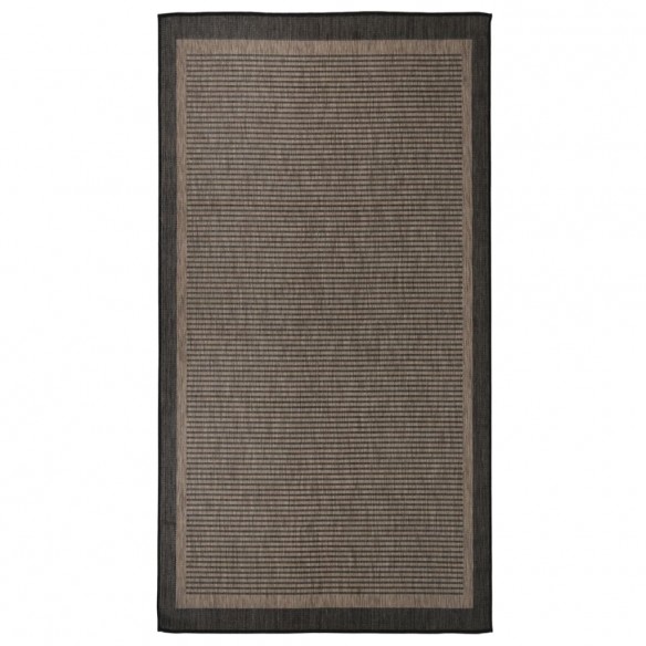 Tapis à tissage plat d'extérieur 80x150 cm Marron foncé