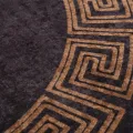 Tapis lavable noir et doré Ø 200 cm antidérapant