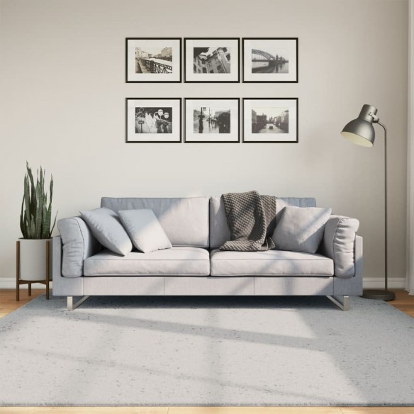 Tapis HUARTE à poils courts doux et lavable gris 200x200 cm