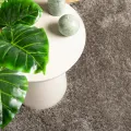 Tapis ISTAN à poils longs aspect brillant gris 120x170 cm