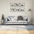 Tapis shaggy à poils longs moderne bleu 160x230 cm