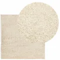 Tapis shaggy à poils longs moderne doré 240x240 cm