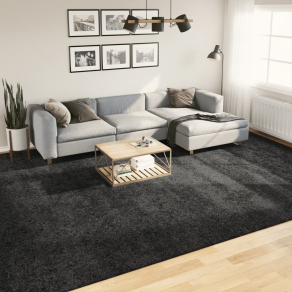 Tapis shaggy à poils longs moderne anthracite 300x400 cm