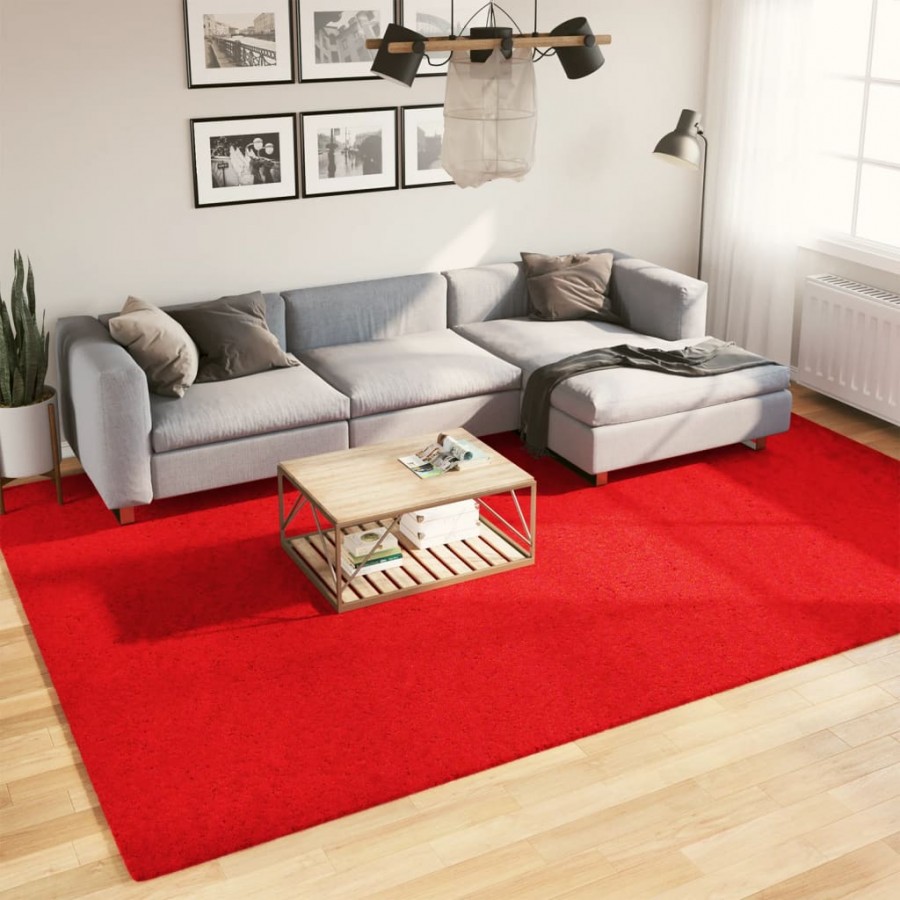 Tapis OVIEDO à poils courts rouge 240x340 cm