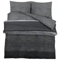 Ensemble de housse de couette gris foncé 225x220 cm Coton