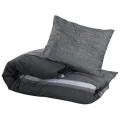 Ensemble de housse de couette gris foncé 225x220 cm Coton