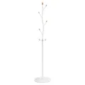 Porte-manteau blanc 177 cm fer enduit de poudre