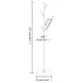 Porte-manteau blanc 177 cm fer enduit de poudre