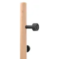 Porte-manteau noir 177 cm fer enduit de poudre