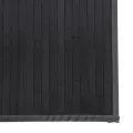 Tapis rectangulaire gris 100x200 cm bambou