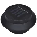 Lampes solaires à LED d'extérieur pour clôture 12 pcs Noir